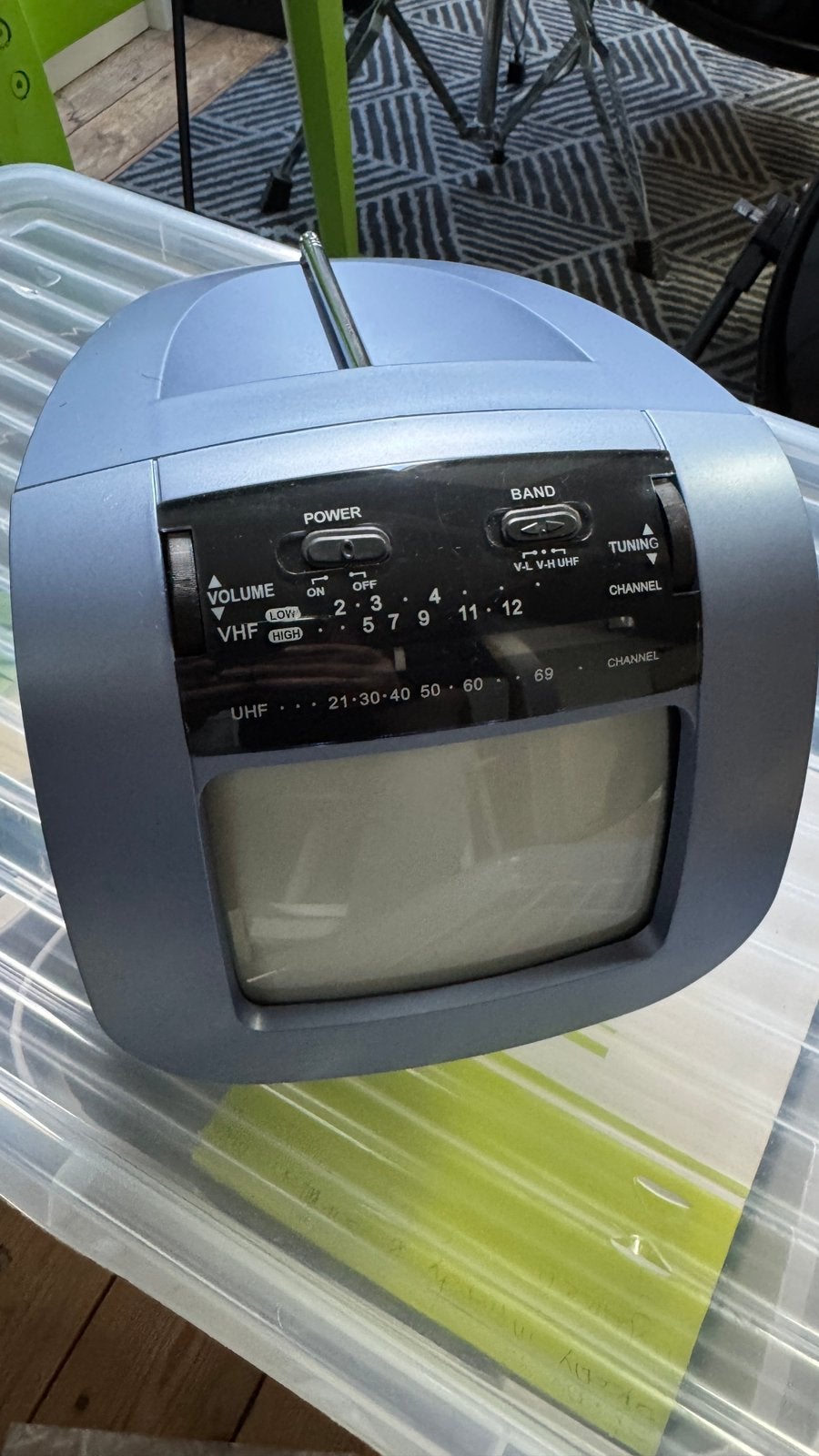 5,5” portable zwart wit tv, Ophalen, Zo goed als nieuw, Minder dan 40 cm, Overige merken