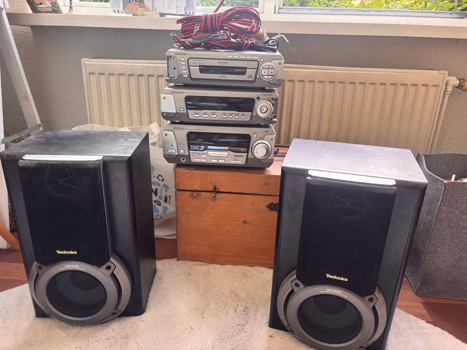 Technics Stereo Set met CD-wisselaar en Speakers, Gebruikt, Losse componenten, Cd-speler, Ophalen