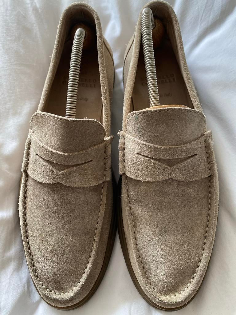 Brunello Cucinelli suède loafers, Ophalen of Verzenden, Zo goed als nieuw, Overige kleuren, Loafers