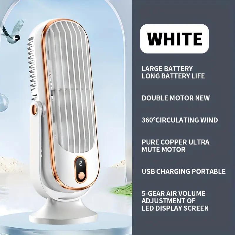 Draagbare Desktop Ventilator - USB Oplaadbaar & Stil, Ophalen of Verzenden, Nieuw, Tafelventilator