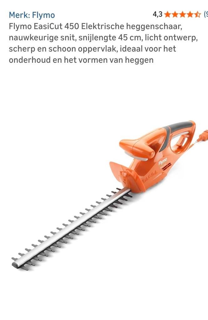 Flymo heggenschaar, Tuin en Terras, Heggenscharen, Ophalen, Gebruikt, Elektrisch, Flymo