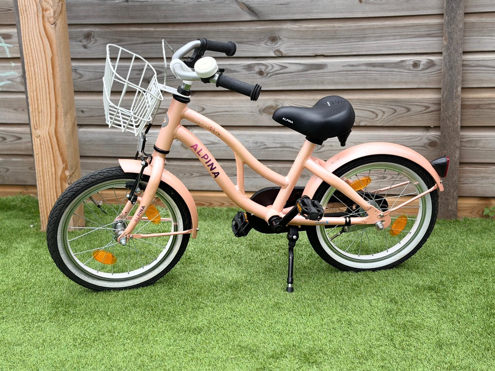 Alpina Ocean kinderfiets 16 inch - Zo goed als nieuw, Ophalen, Zo goed als nieuw, Terugtraprem, 16 tot 20 inch