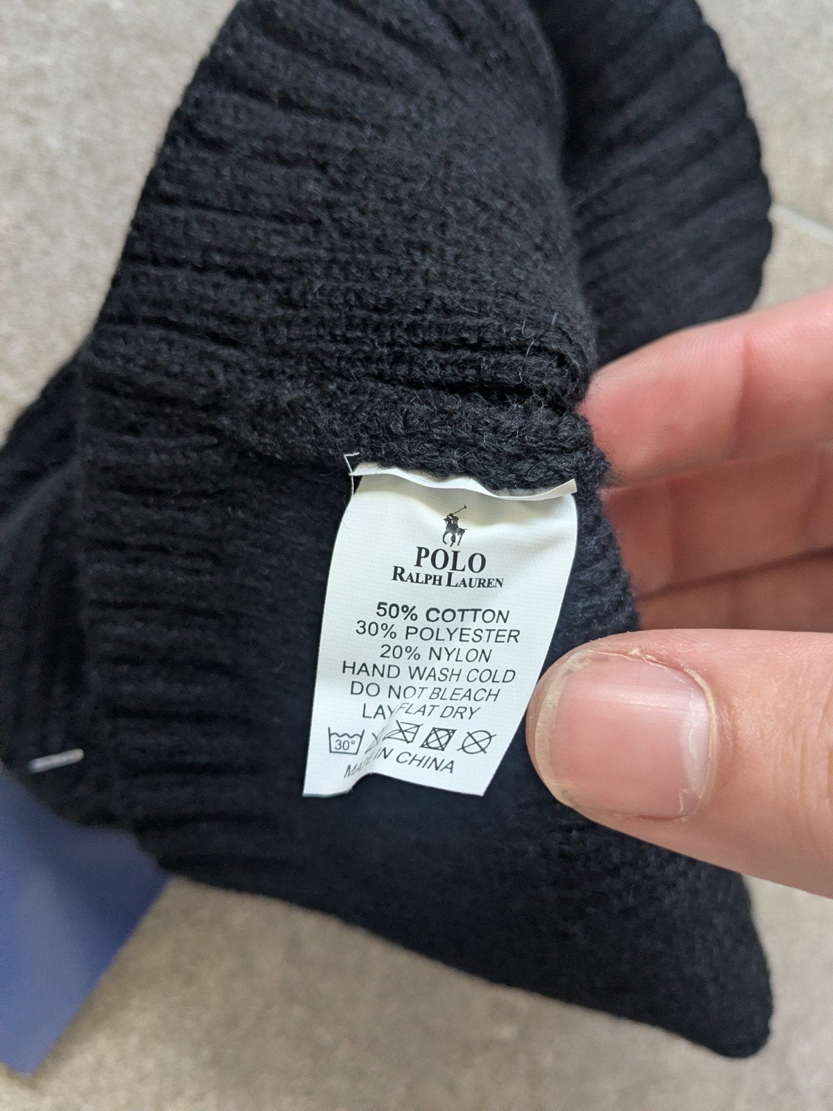Nieuwe Polo Ralph Lauren Muts Zwart met rode Logo, Ralph Lauren, Nieuw, Overige maten, Ophalen of Verzenden