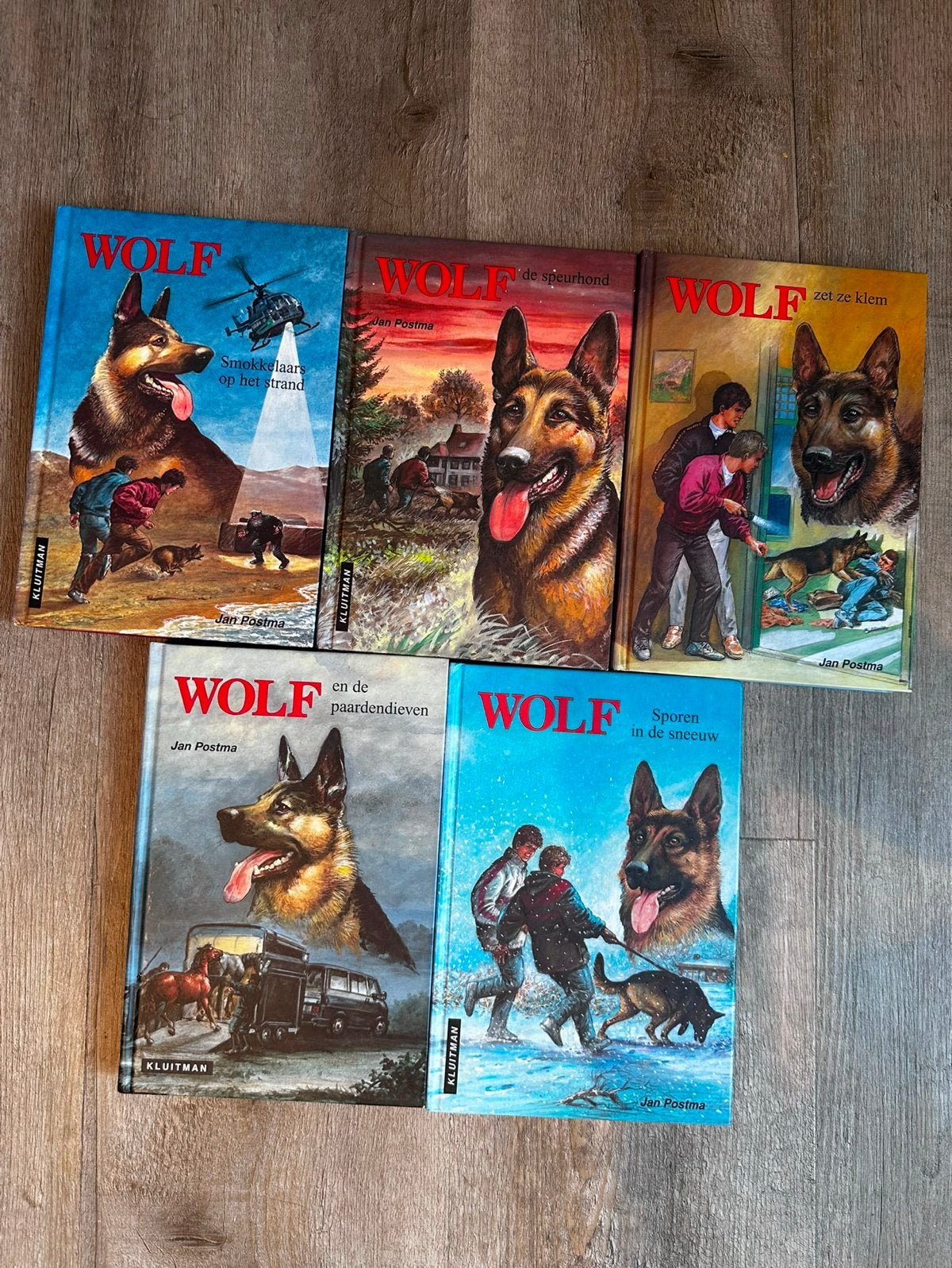 Wolf boekenreeks van Jan Postma - 5 delen, Boeken, Ophalen of Verzenden, Gelezen, Fictie algemeen