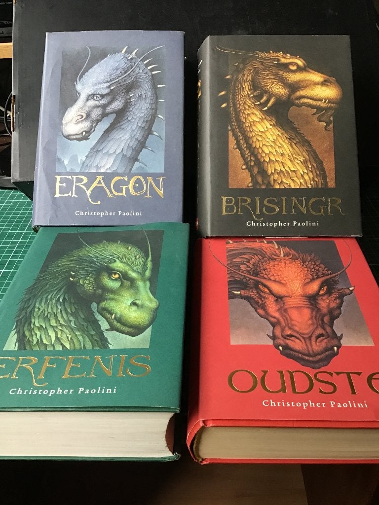 4 delen Eragon, hardcover, Christopher Paolini, Nederlands, Boeken, Fantasy, Ophalen of Verzenden, Zo goed als nieuw, Christopher Paolini
