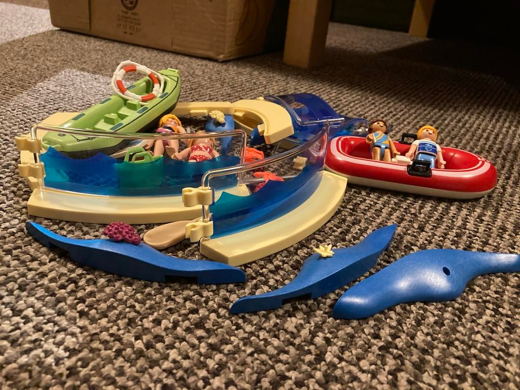 Playmobil Waterpark met boten en figuren, Kinderen en Baby's, Speelgoed | Playmobil, Ophalen of Verzenden, Gebruikt, Complete set