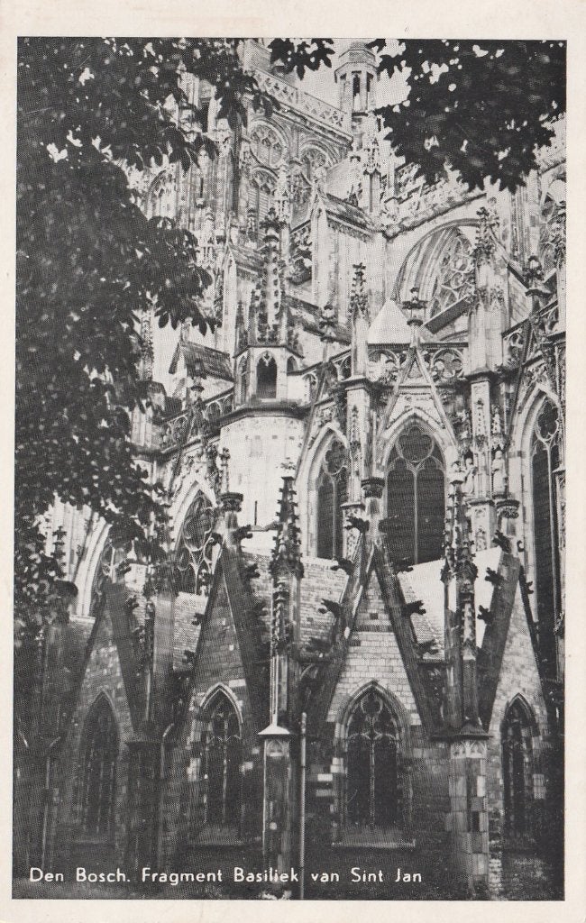 DEN BOSCH St. Jan Kerk Fragment, Verzamelen, Verzenden, 1960 tot 1980, Gelopen, Noord-Brabant