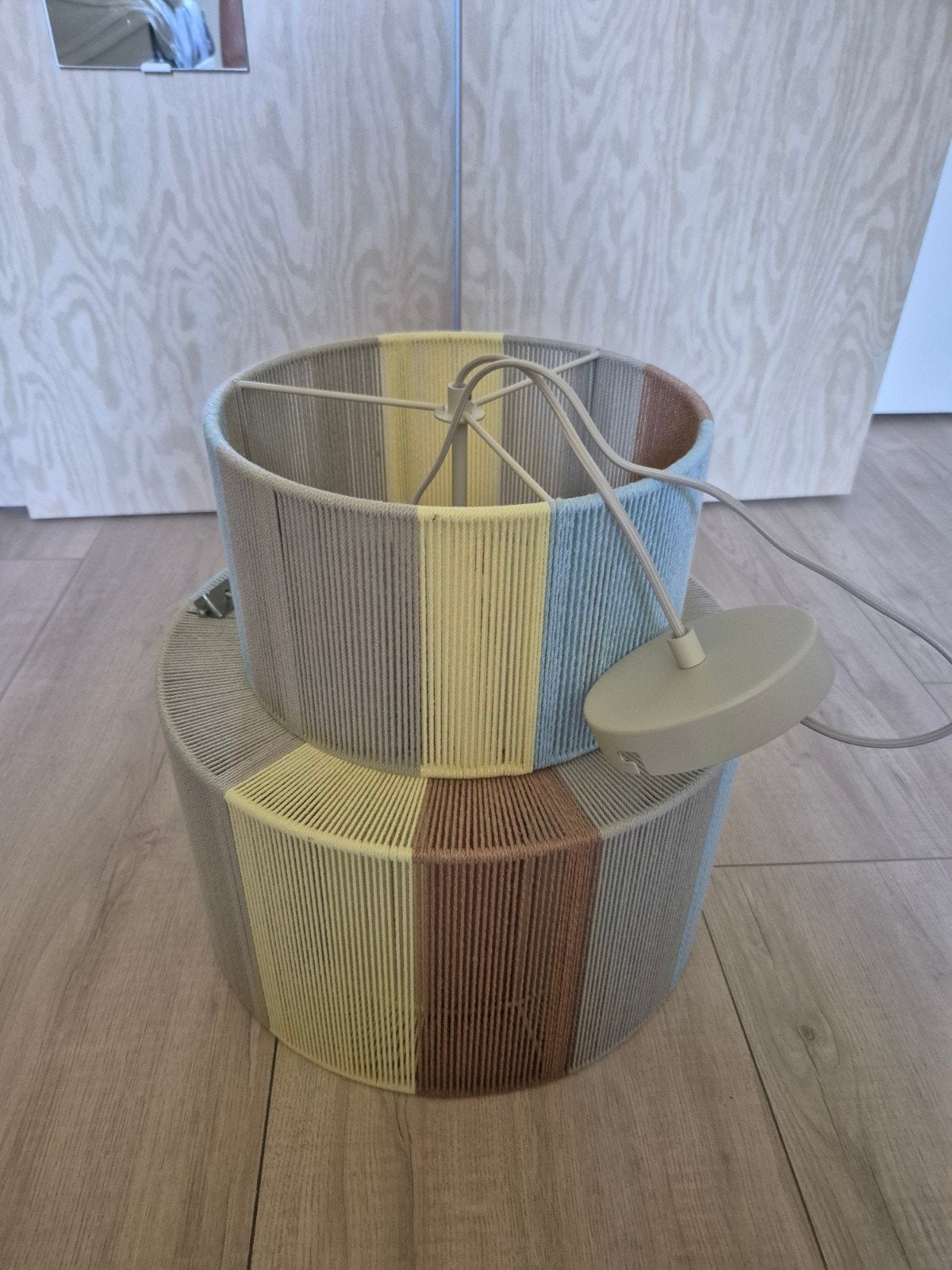Westwing Hanglamp van linnen draden, Zo goed als nieuw, Bohemian, Modern, Textiel, E27 (groot)