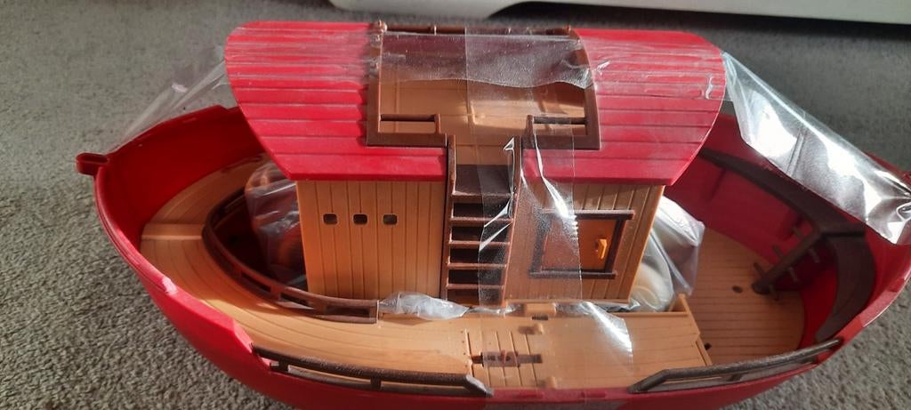 Houten speelgoed boot met dieren, Ophalen of Verzenden