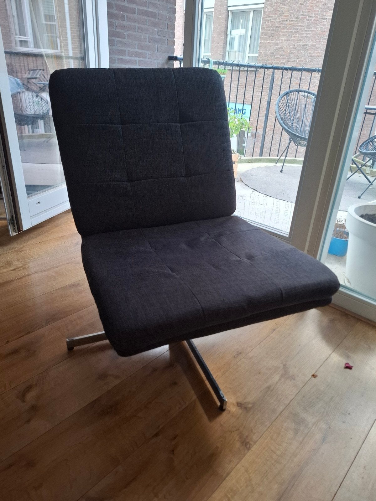 2 draaibare stoelen met afritsbare bekleding, Huis en Inrichting, Stoelen, Ophalen, Gebruikt, Twee, Stof
