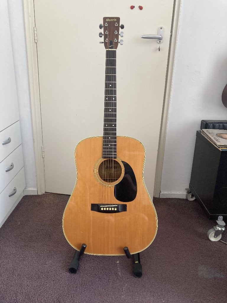 Vintage Morris W-603 Dreadnought  1977, Muziek en Instrumenten, Snaarinstrumenten | Gitaren | Akoestisch, Ophalen of Verzenden