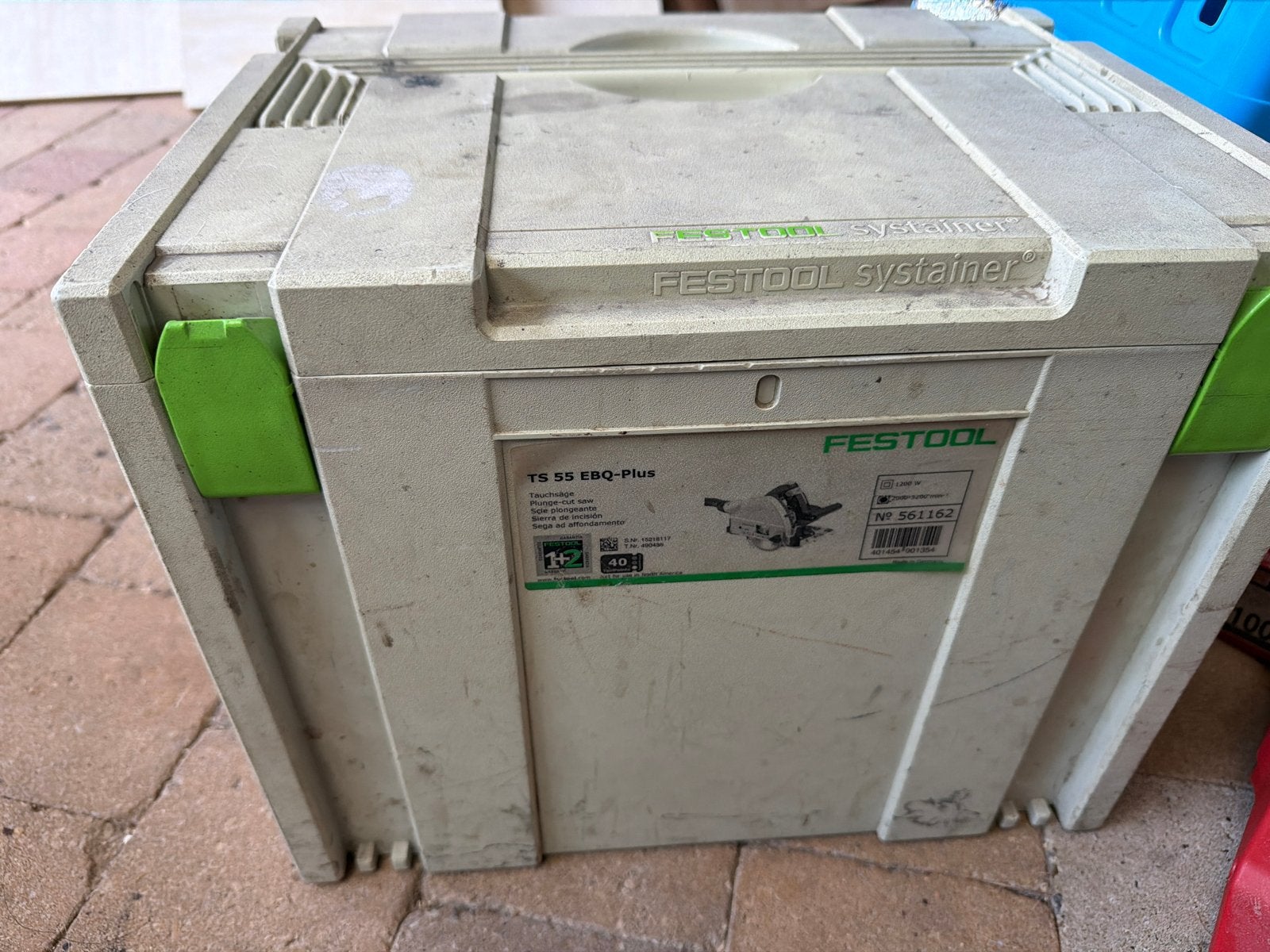 Festool invalzaag TS 55 EBQ-plus met systainer, Gebruikt, Invalzaag, 600 tot 1200 watt, Ophalen of Verzenden