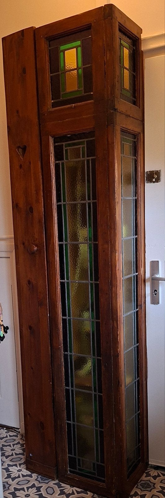 Ombouw kast Glas in Lood deuren, Antiek en Kunst, Ophalen