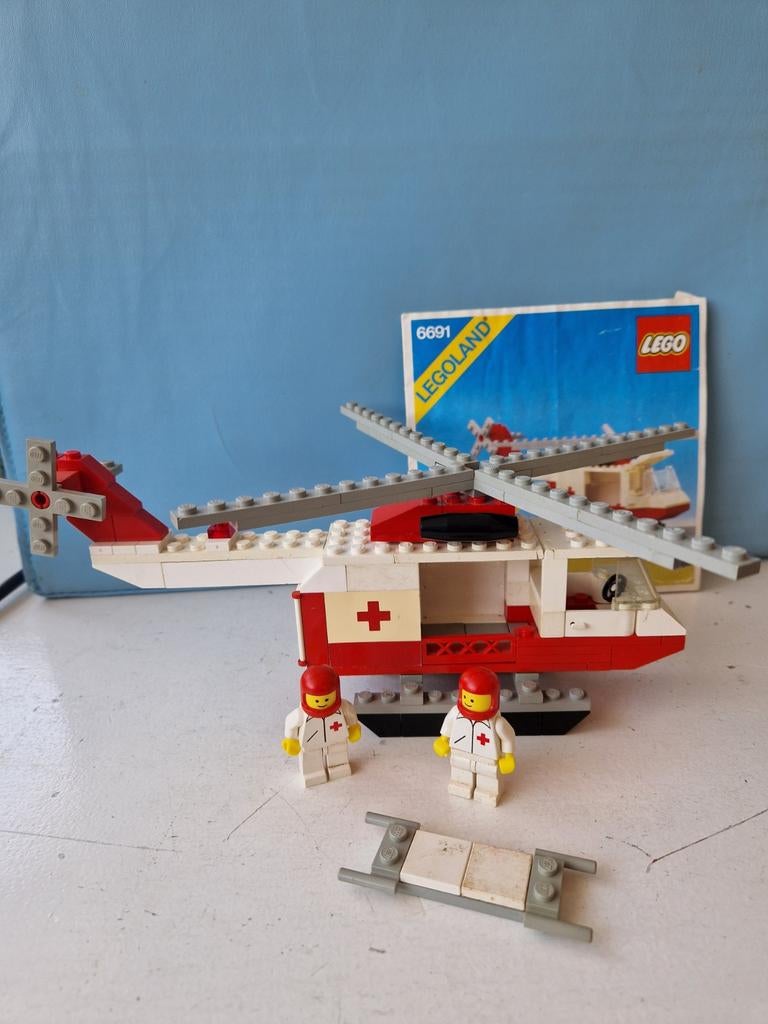 Lego 6691 - Red cross helicopter, Compleet, Gebruikt, Lego, Ophalen of Verzenden