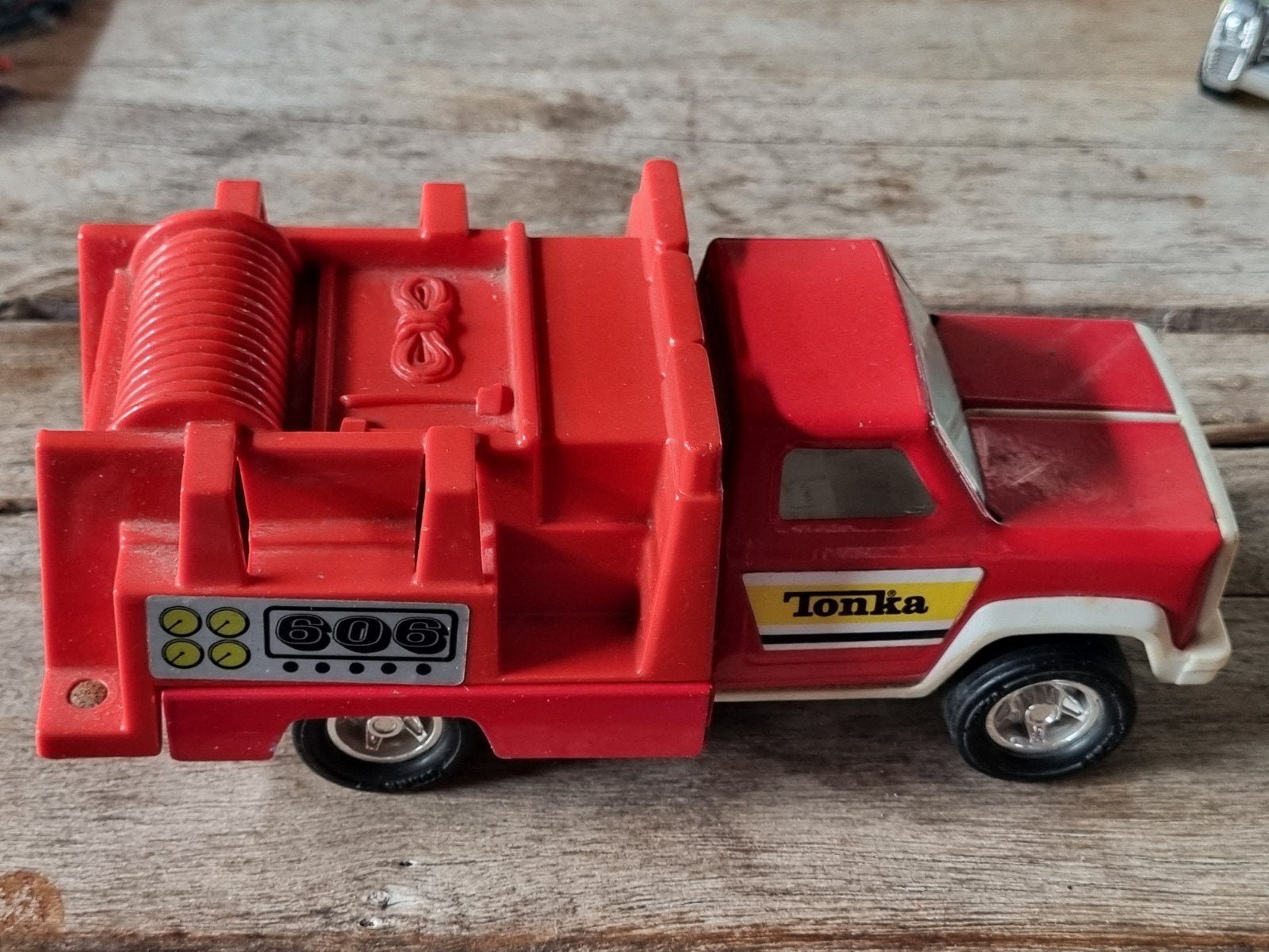 Vintage Tonka Brandweerwagen Speelgoedtruck Rood, Ophalen of Verzenden