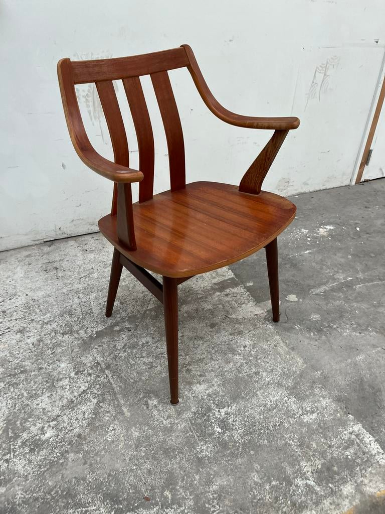 Cees Braakan Pastoe stoel vintage teak hout jaren 60 design, Huis en Inrichting, Stoelen, Gebruikt, Bruin, Dutch design Pastoe Braakman vintage retro teak jaren 60