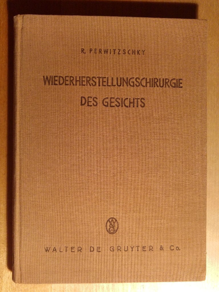 Perwitzschky: Wiederherstellungschirurgie des Gesichts 1951, Ophalen of Verzenden, Overige onderwerpen, Tweede Wereldoorlog, Gelezen