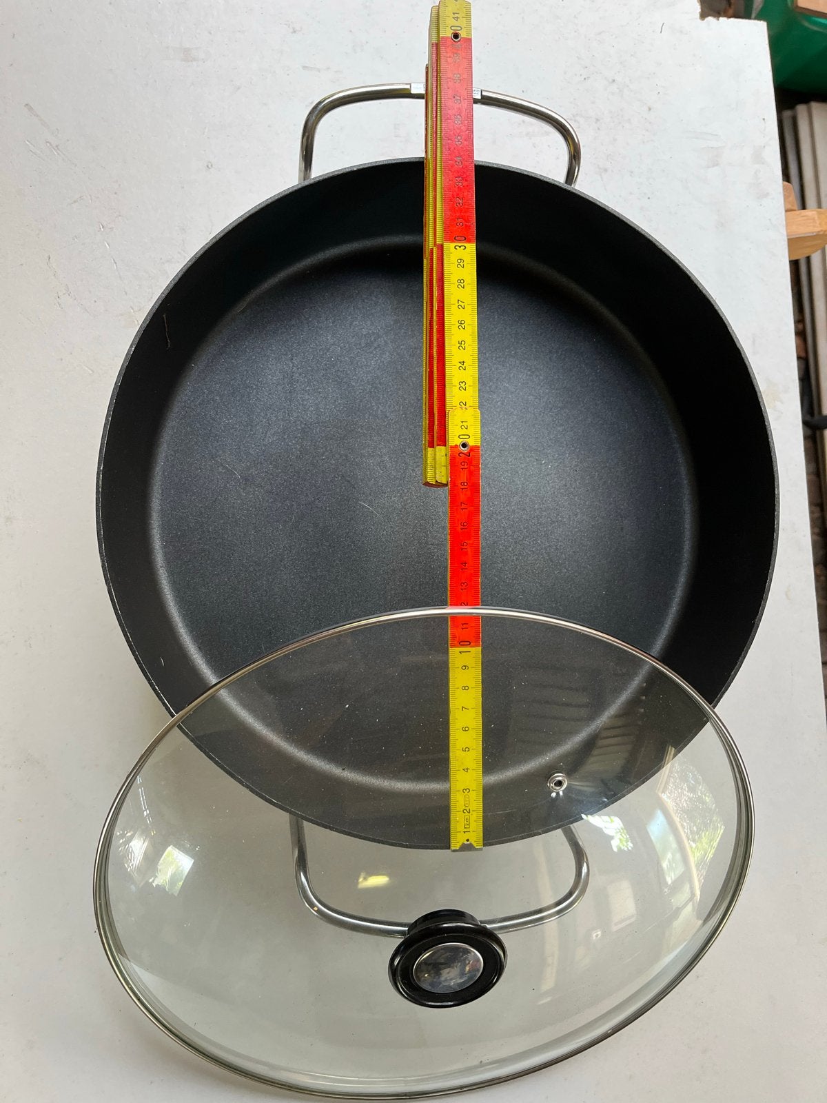 Grote Princess koekenpan met deksel, 35 cm, Ophalen of Verzenden, Gebruikt, Aluminium, Koekenpan of Braadpan