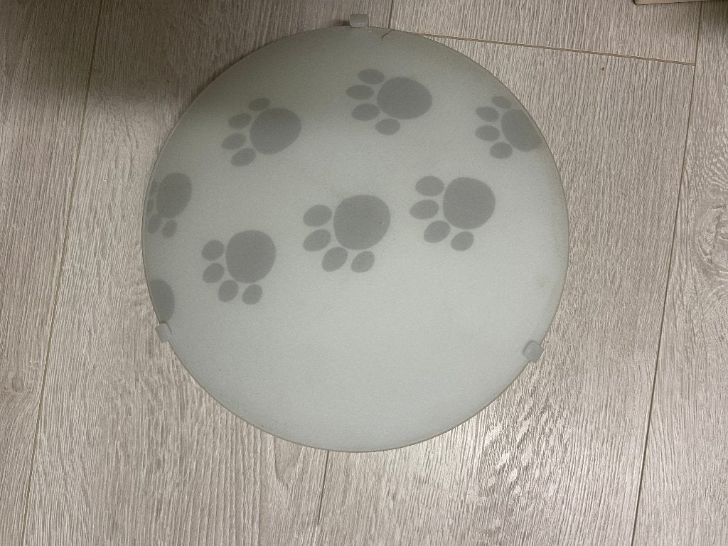 leuke plafondlamp, Ophalen of Verzenden, Gebruikt, Glas