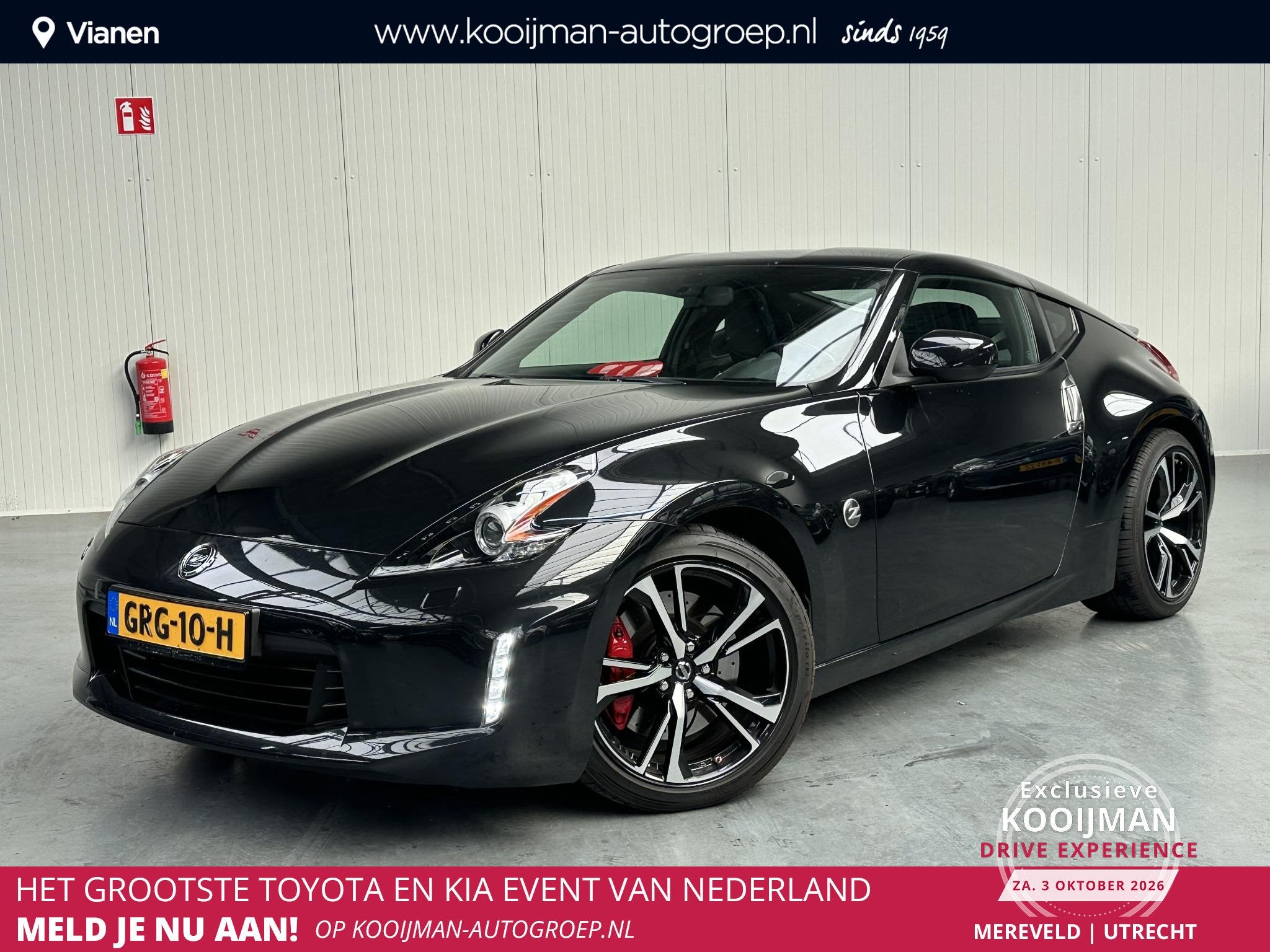 Nissan 370Z 3.7 V6 Pack Nette staat! keurige auto en Full Op, Auto's, Achterwielaandrijving, Gebruikt, Leder en Stof, Zwart