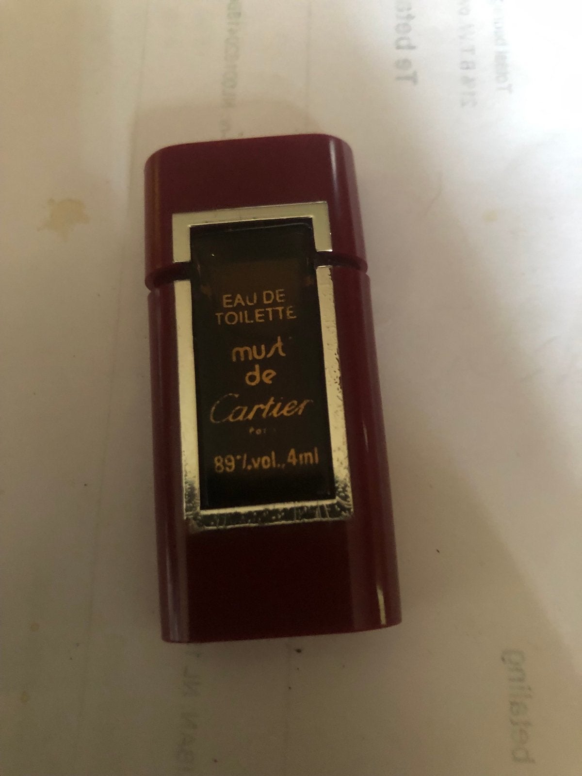 Must de Cartier Eau de Toilette 4ml - Vintage Miniatuur, Ophalen of Verzenden, Gebruikt