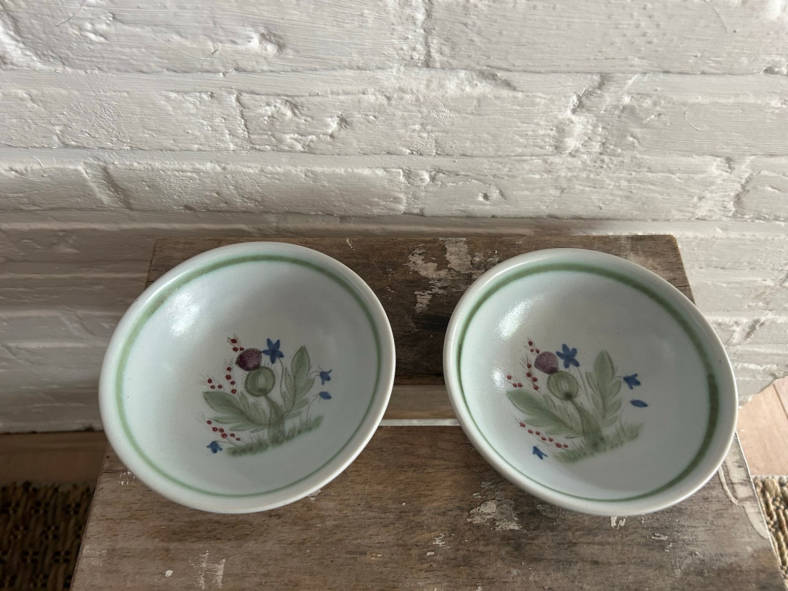 Set van 2 Buchan Stoneware schaaltjes - Distelmotief, Ophalen of Verzenden