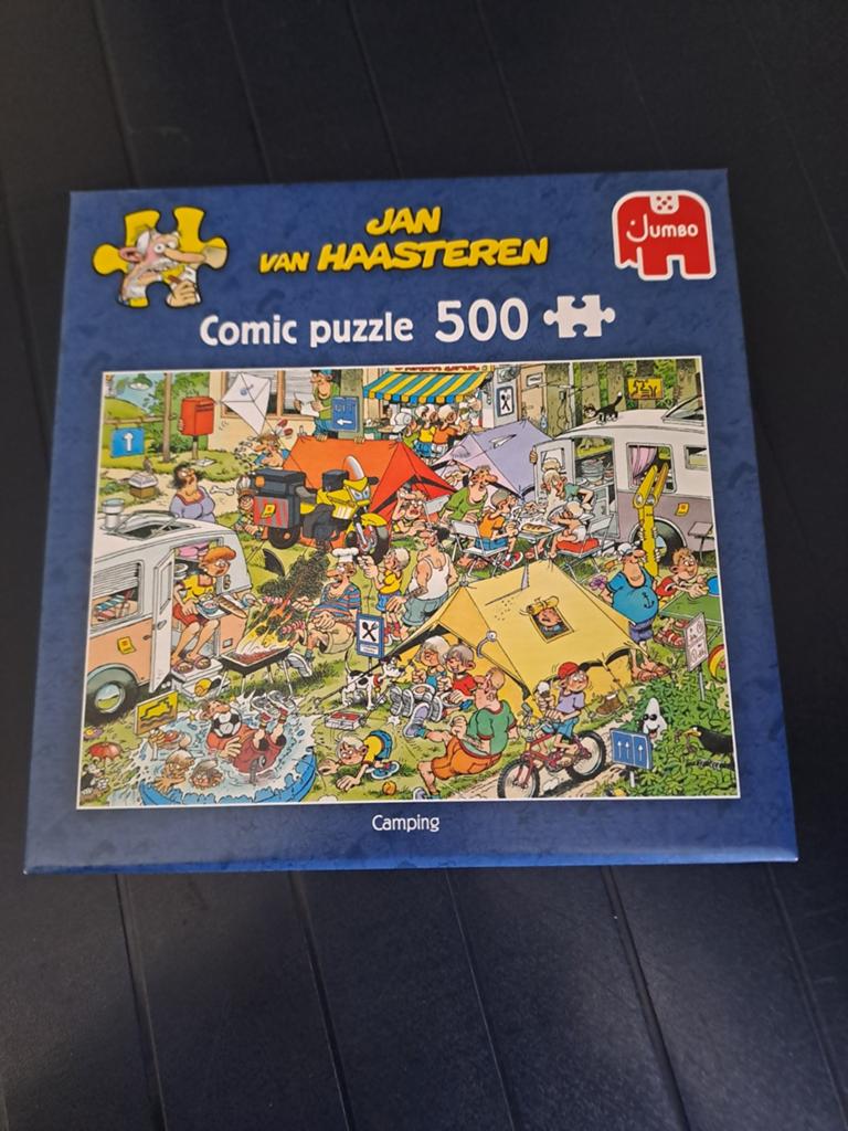 Jan van haasteren camping, Hobby en Vrije tijd, Denksport en Puzzels, Ophalen, 500 t/m 1500 stukjes, Zo goed als nieuw