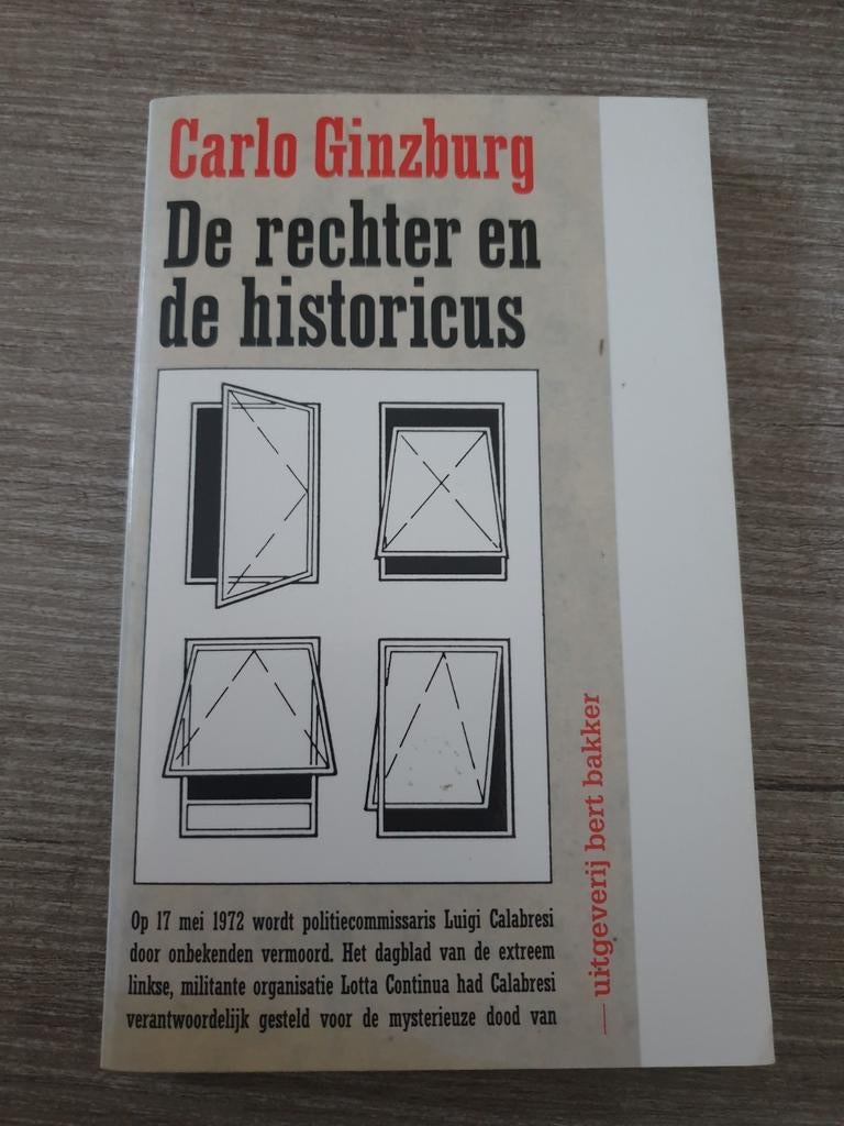 Carlo Ginzburg - De rechter en de historicus, Ophalen of Verzenden, Gelezen, Carlo Ginzburg