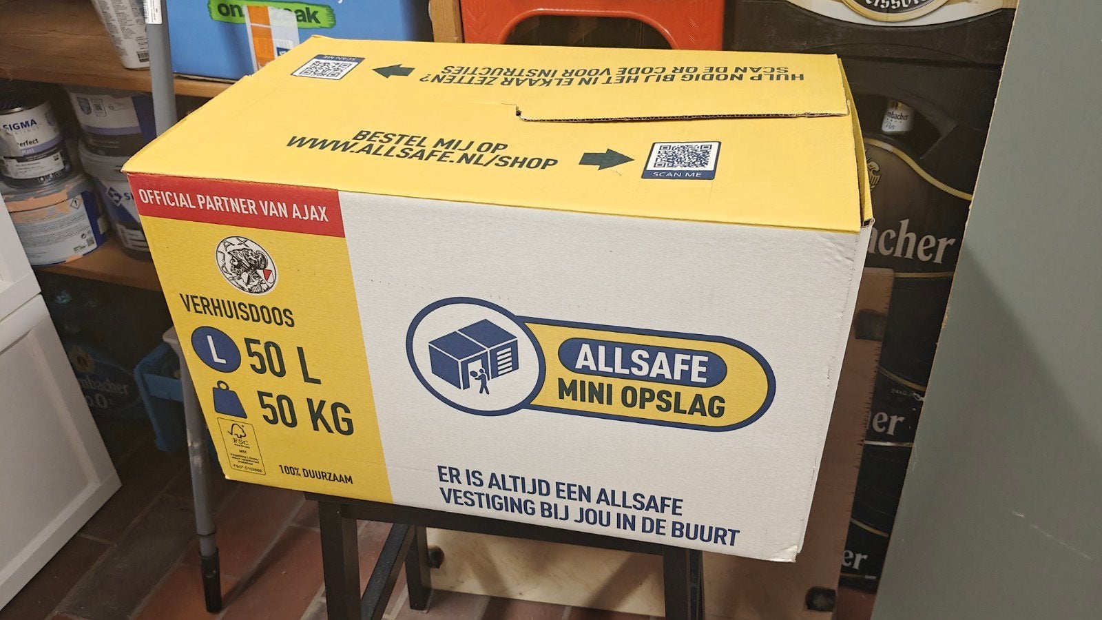 +/- 50 Verhuisdozen en diverse kartonnen dozen, Ophalen, 40 tot 60 cm, 50 tot 75 cm, 35 tot 50 cm