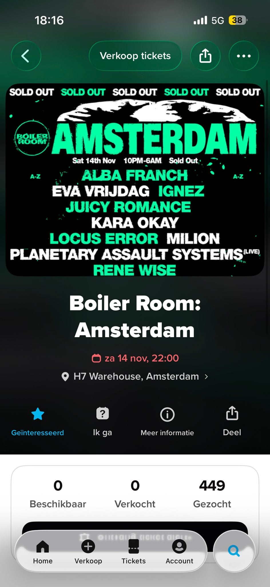 Boilerroom tickets Amsterdam 14 november