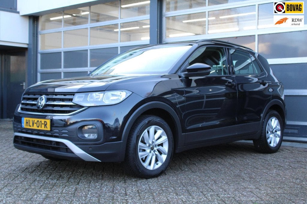 Volkswagen T-CROSS 1.0 TSI Life, Auto's, Volkswagen, Gebruikt, Zwart, Bedrijf, Adaptive Cruise Control