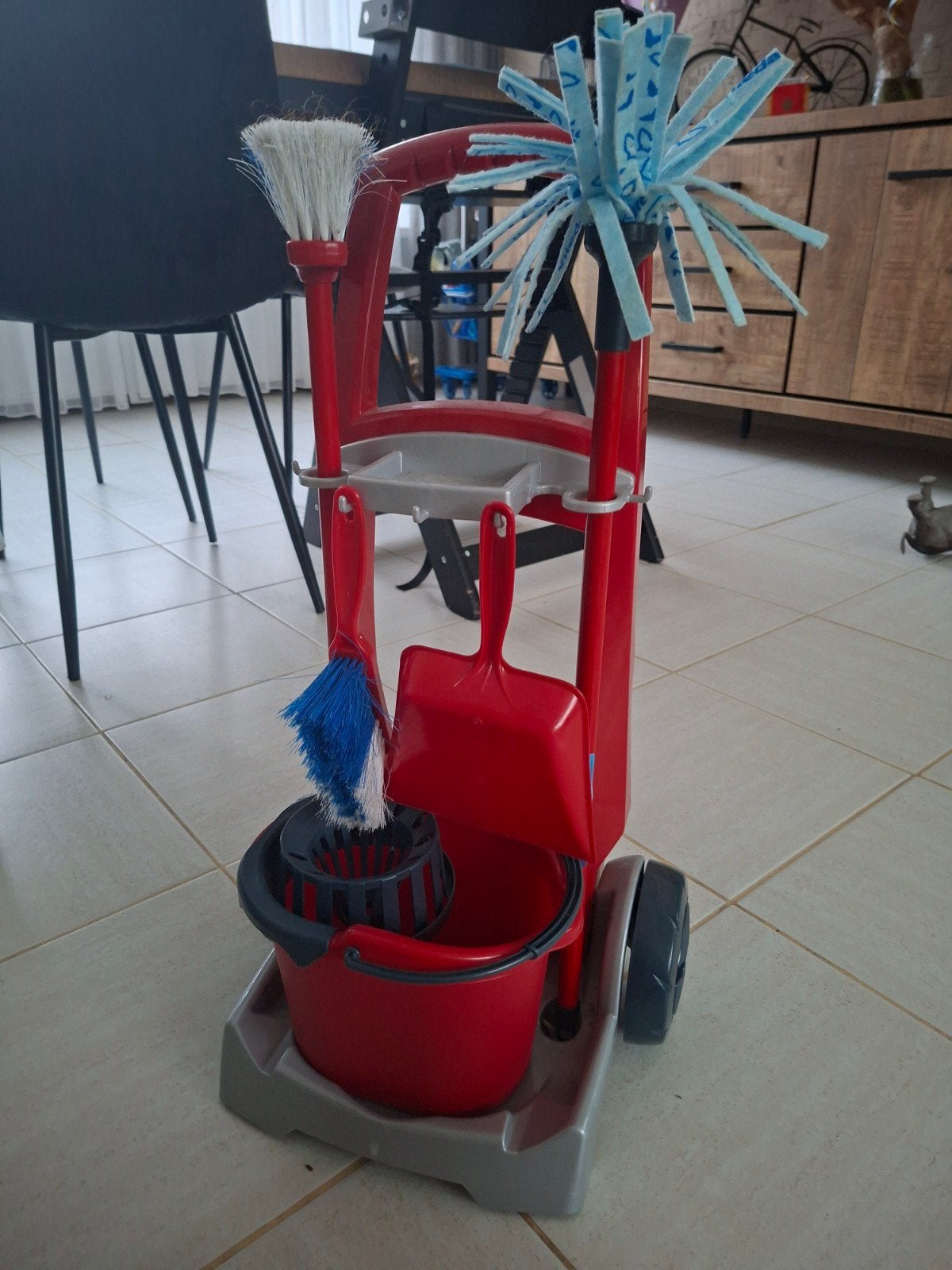 Speelgoed schoonmaakset met karretje, Ophalen, Gebruikt, Jongen of Meisje