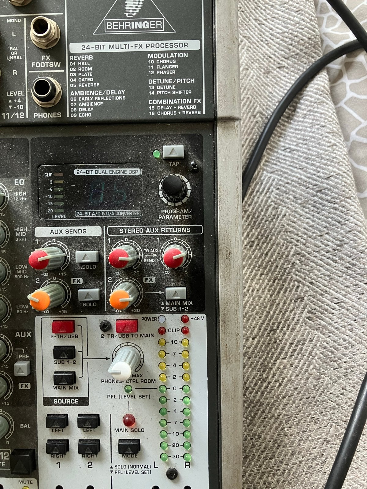 Behringer Xenyx X1622USB Mixer - Premium 16-Input, Muziek en Instrumenten, Ophalen, Gebruikt, 10 tot 20 kanalen, Microfooningang