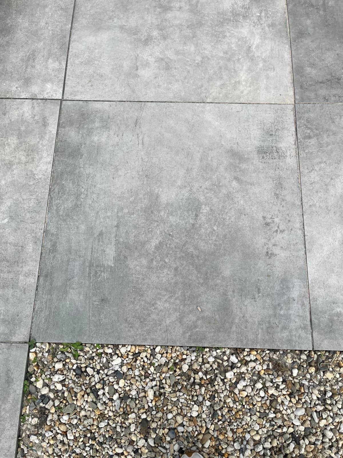 GeoCeramica cathedrale antra tegels 80x80 - Grijs/Antraciet, Doe-het-zelf en Verbouw, Ophalen, 60 cm of meer, Gebruikt, 10 m² of meer
