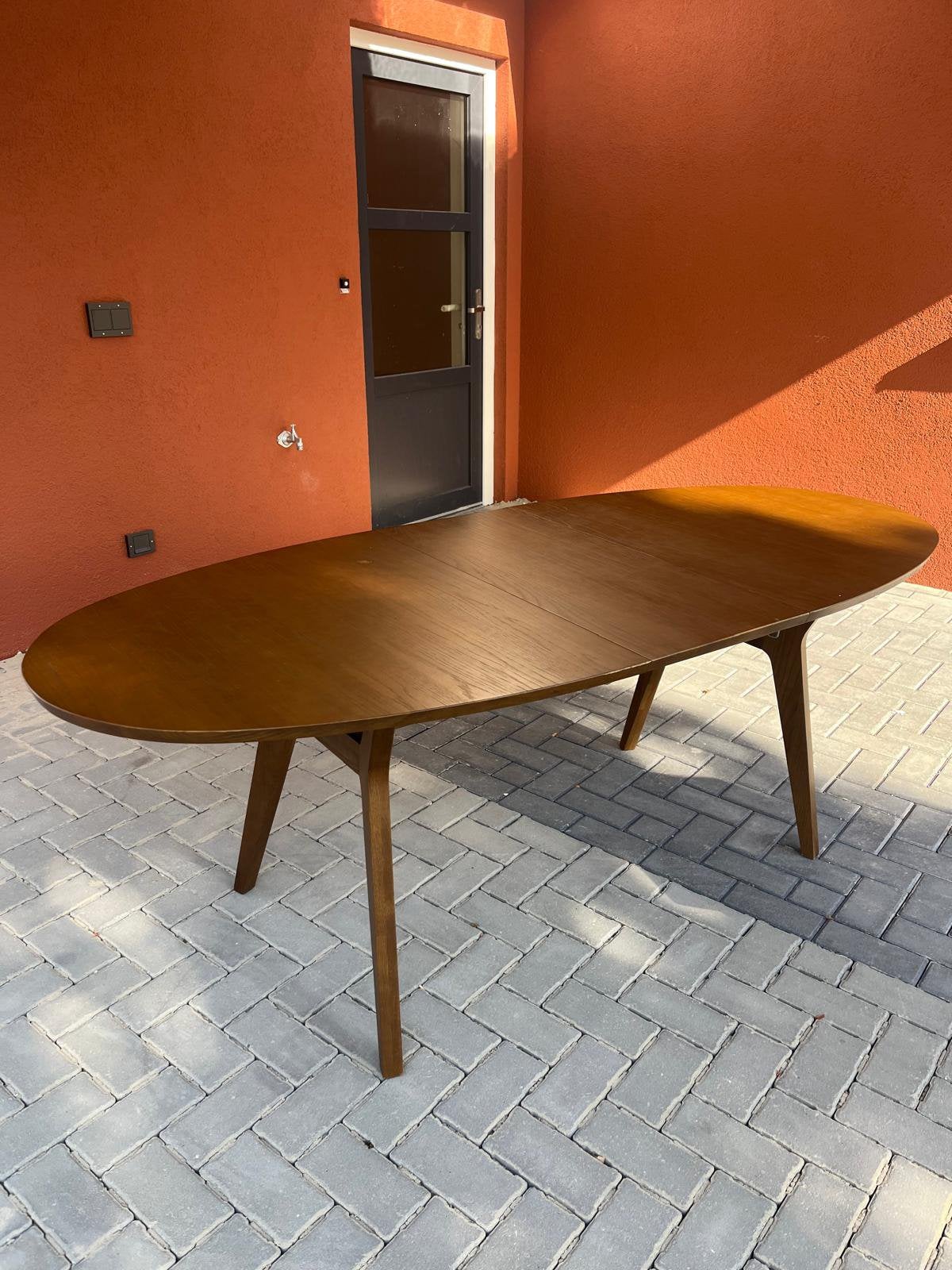 Eettafel ovaal, Ophalen, Gebruikt, 50 tot 100 cm, 150 tot 200 cm