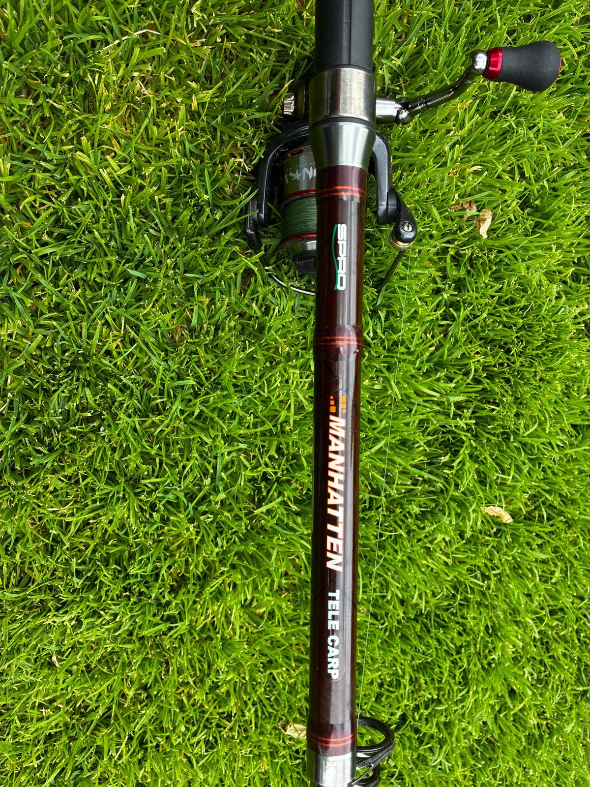Spro Manhattan Tele Carp Telescoophengel met Molen, Ophalen, Gebruikt, Werphengel