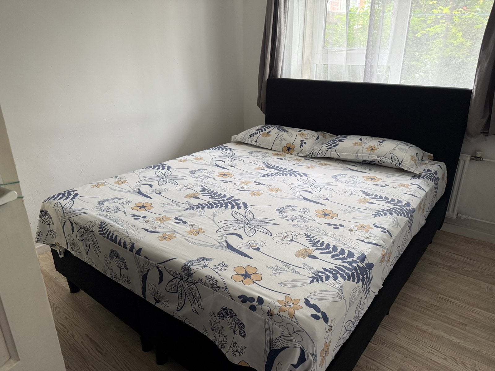 Boxspring Leen Bakker Varberg 160x200 zwart incl. matras, Ophalen, Zwart, Tweepersoons, Zo goed als nieuw