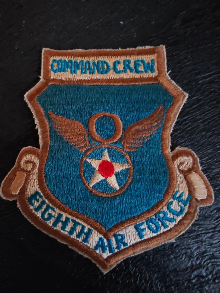 70's-80's 8th AIR FORCE 'COMMAND CREW'  patch, Ophalen of Verzenden, Luchtmacht, Amerika, Embleem of Badge