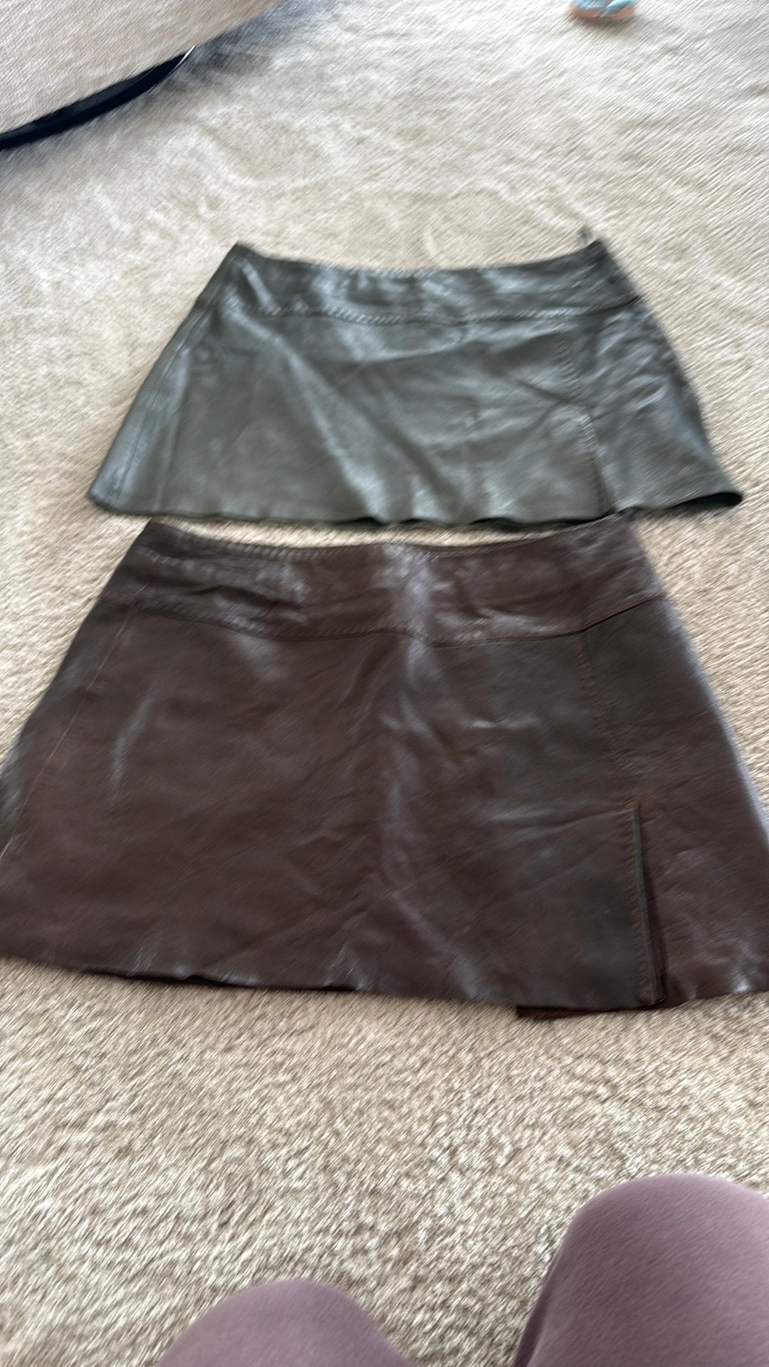Mini rokjes echt leren maat 34, Overige kleuren, Ophalen of Verzenden, Maat 34 (XS) of kleiner, Gedragen