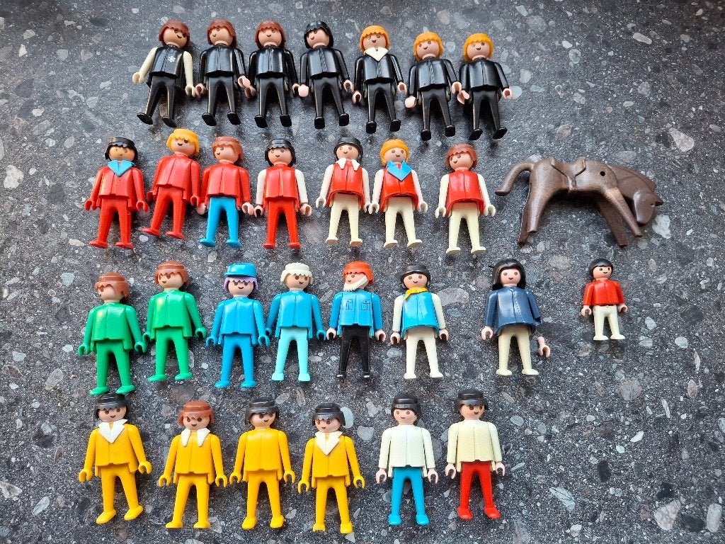partij vintage playmobil poppetjes 1974 geobra, Ophalen, Gebruikt