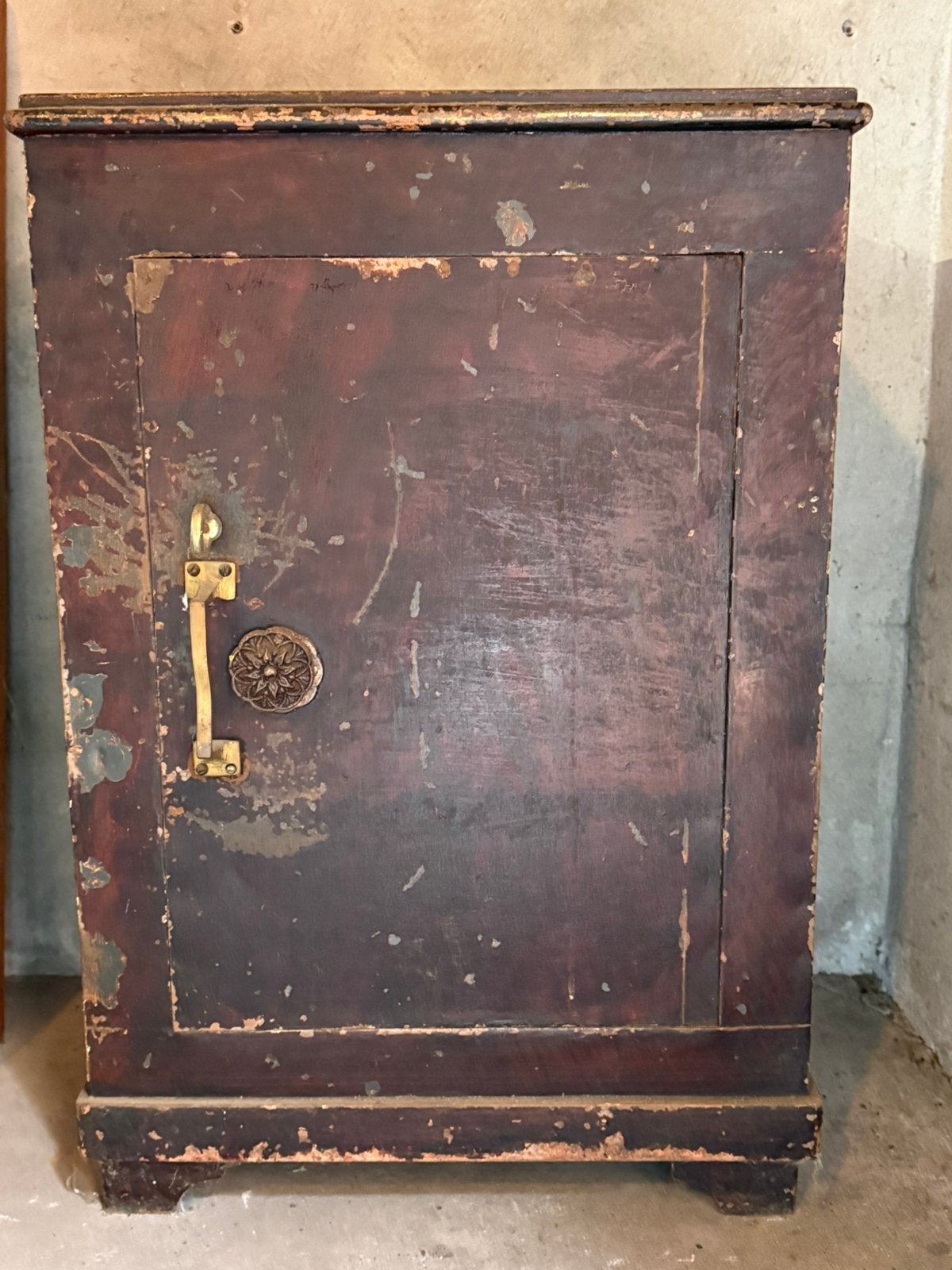 Oude metalen kast / kluis– industrieel vintage – 81 cm hoog, Ophalen, Gebruikt