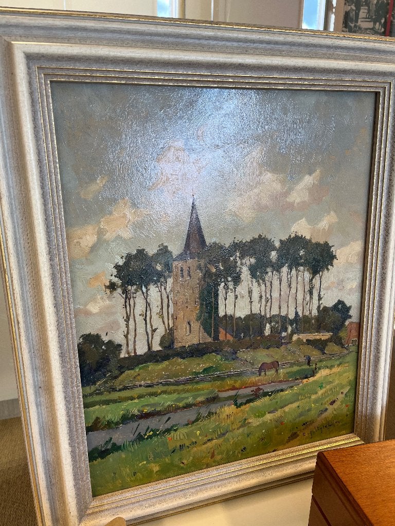Schilderij Tsjerkebuorren Easterwierrum, Ophalen
