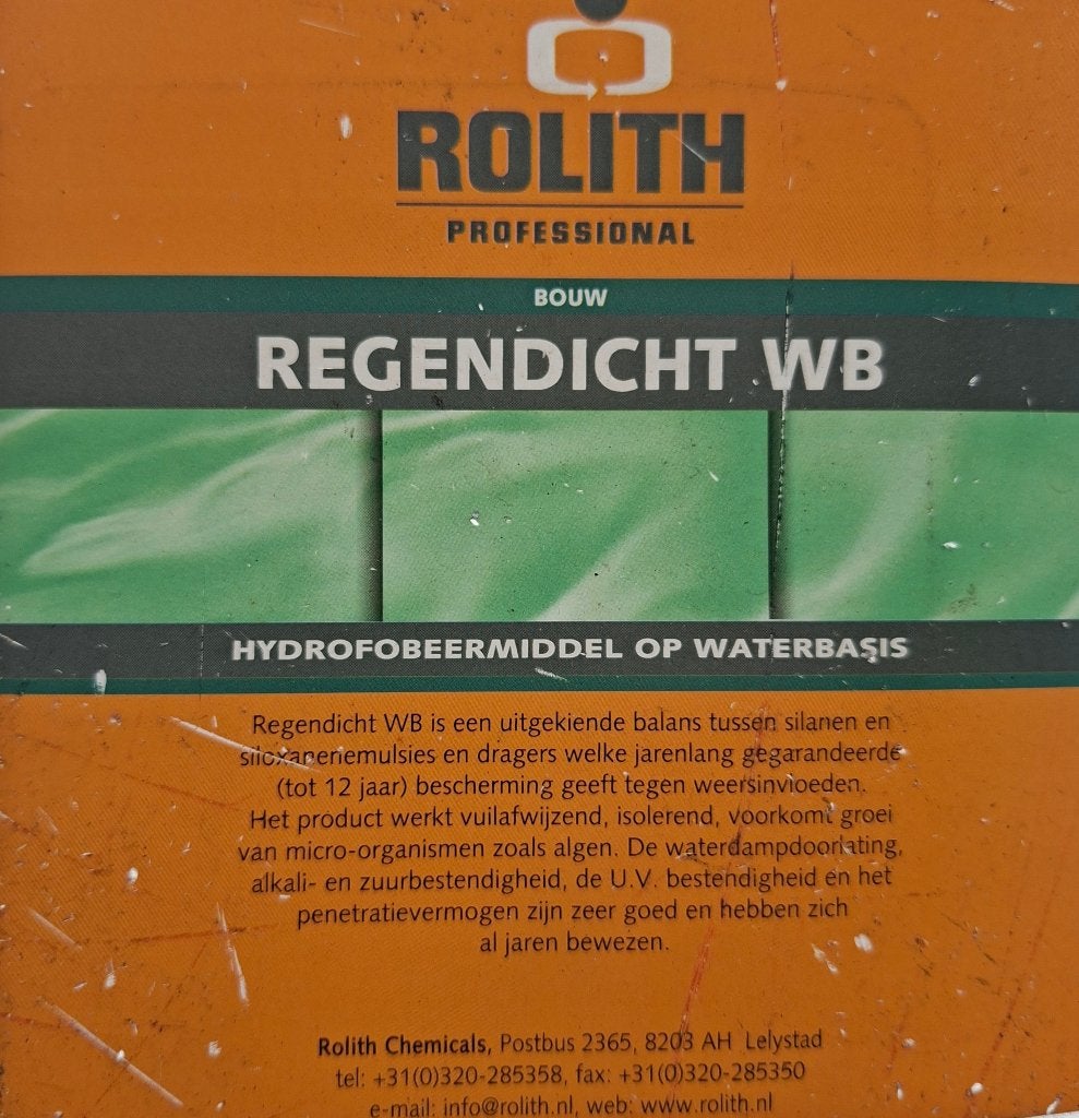 Rolith bouw regendicht impregneermiddel, Doe-het-zelf en Verbouw, Ophalen, Gebruikt, Bakstenen