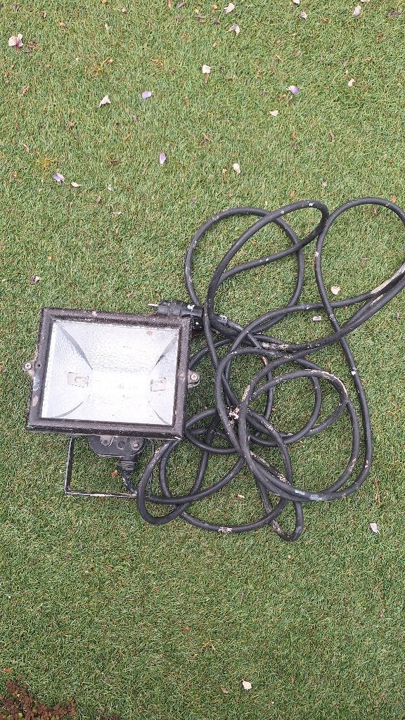 Bouwlamp 500W halogeen ong. 16x12 cm met reservelamp, Ophalen of Verzenden, Gebruikt, 500 watt of meer, Lamp