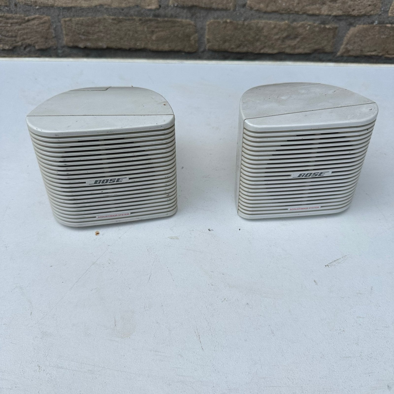 Bose Acoustimass 3 Speaker Systeem - Wit (Set van 2), Audio, Tv en Foto, Stereo speakers, Gebruikt, Ophalen of Verzenden, Bose