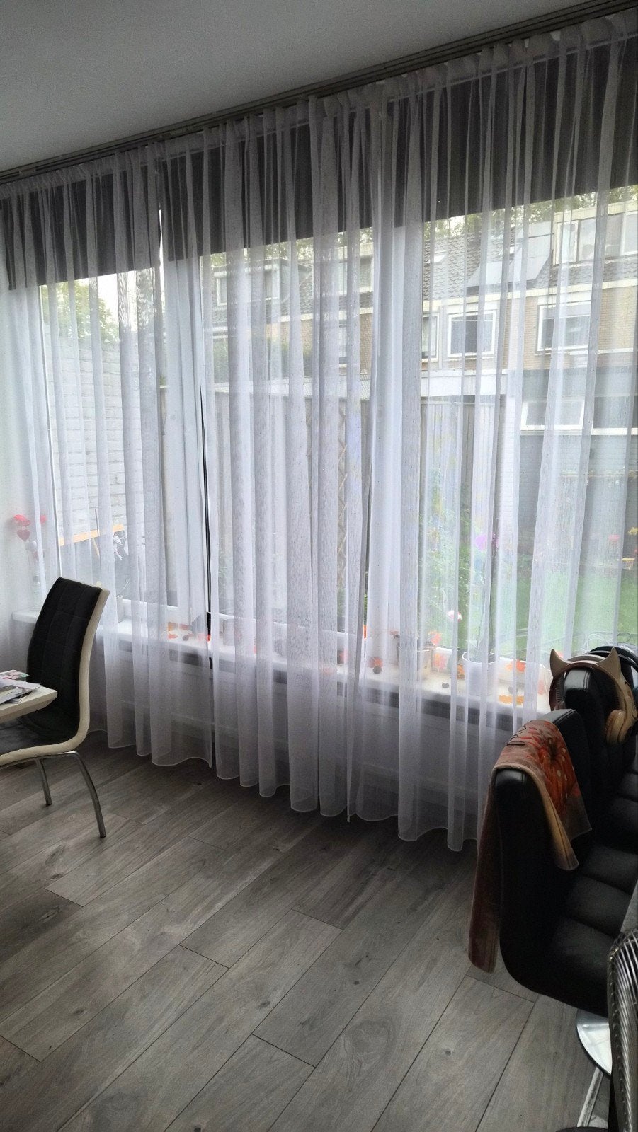 2x Vitrage voor raam van 2,60 x 3,00 meter, Vitrage, Wit, Ophalen of Verzenden, Lichtdoorlatend