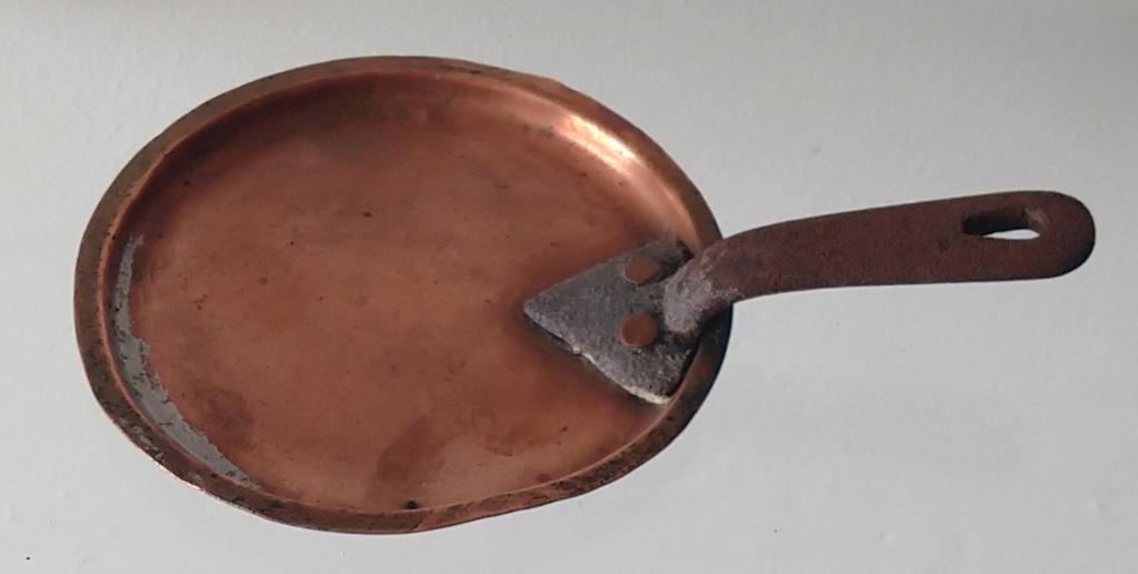 antieke pan deksel, rood koper , ijzer geklonken, volgnr 33, Ophalen of Verzenden