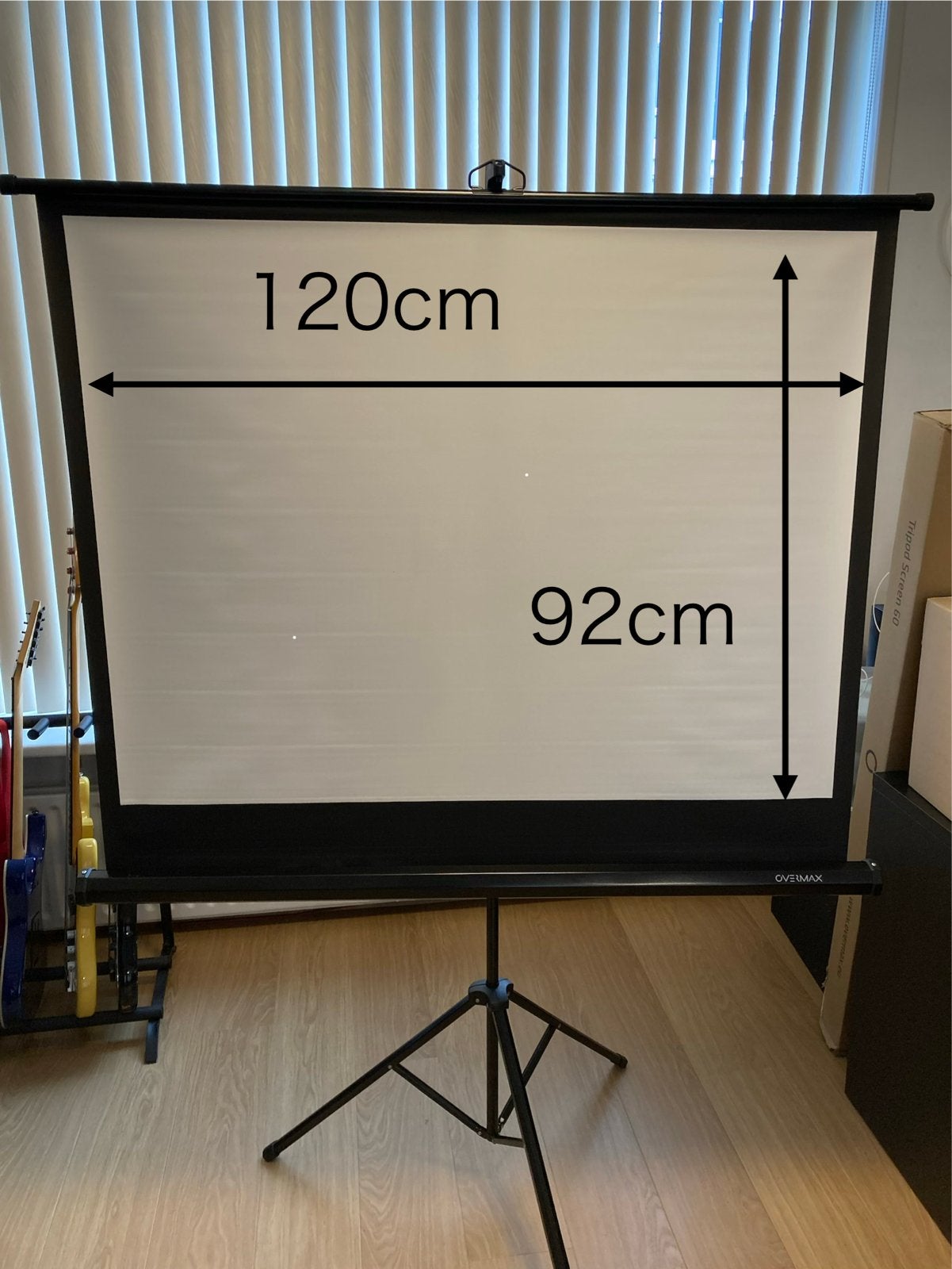 Overmax Tripod Projectiescherm 60 inch - 120x92cm, Ophalen, Handmatig, Zo goed als nieuw
