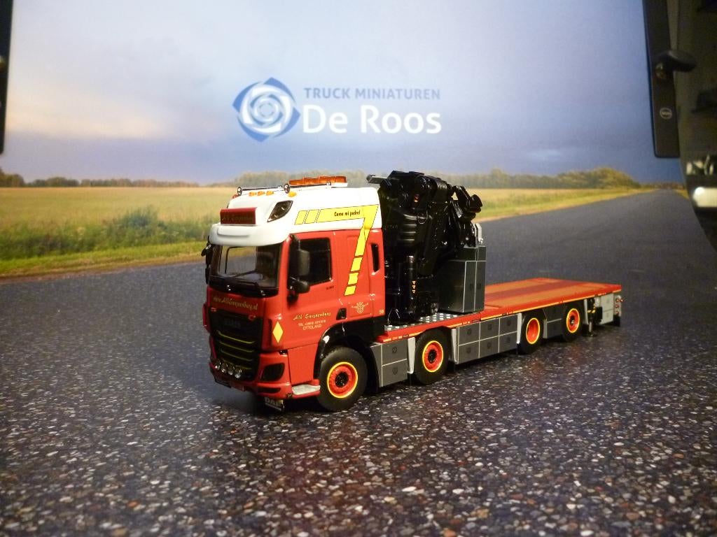 WSI DAF CF Albert Swijnenburg met kraan, Hobby en Vrije tijd, Modelauto's | 1:50, Ophalen of Verzenden, Nieuw, Bus of Vrachtwagen