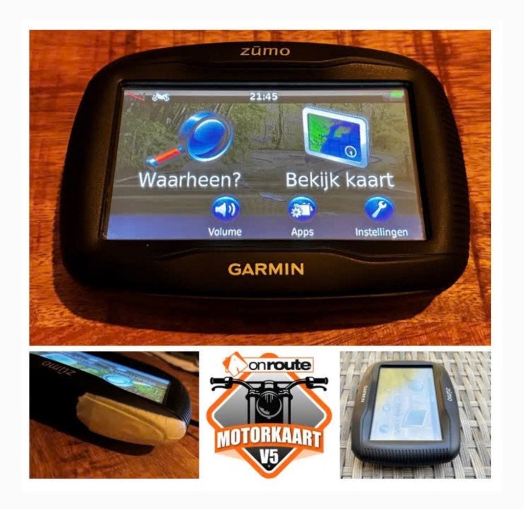 Garmin zumo 390, onroute motorkaart v5, toeristisch rijden, Ophalen of Verzenden, Gebruikt